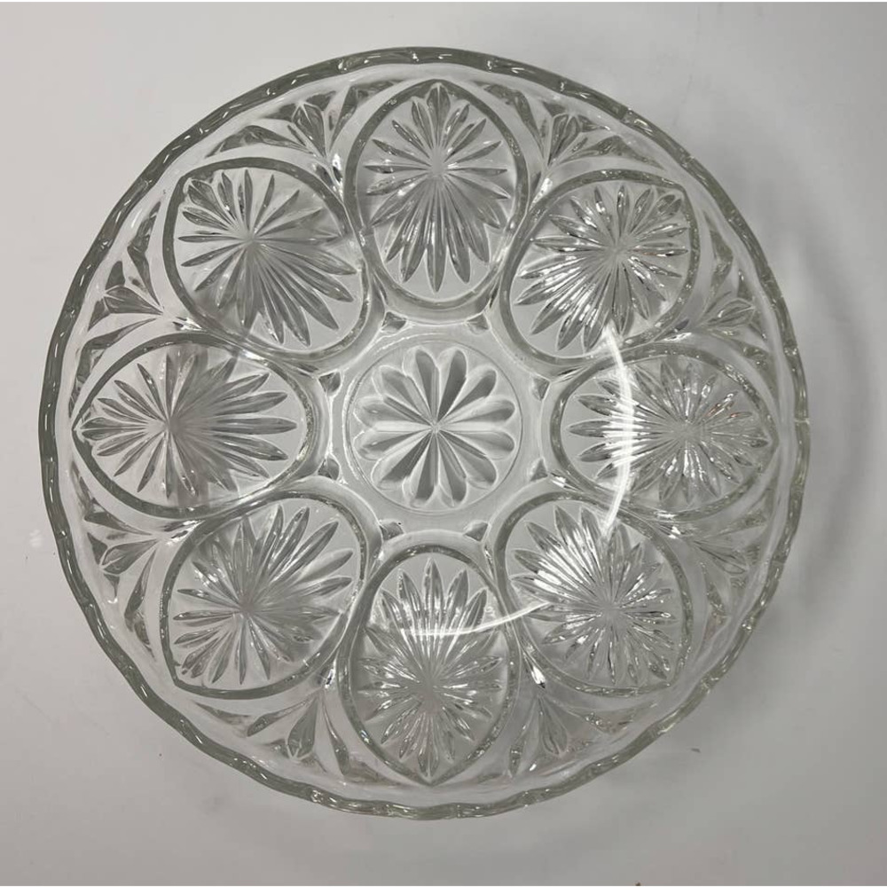 Scalloped Sunburst‎ Clear Bowl 7 3/4" Wide x 3" Deep